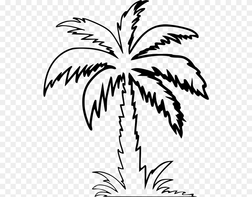 Palm Trees Drawing Computer Icons Silhouette, Gray Png