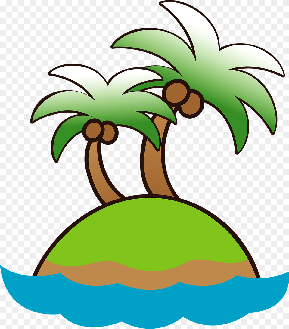 Palm Trees Island Clipart, Plant, Tree, Palm Tree, Food Free Png