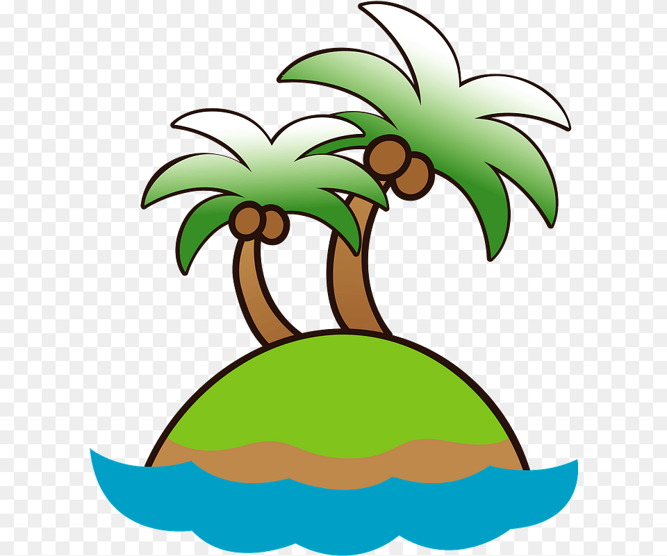 Palm Trees Island Clipart Island Clipart, Tree, Plant, Palm Tree, Baby Png Image