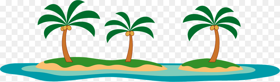 Palm Trees On Islands Clipart, Water, Tree, Summer, Sea Png
