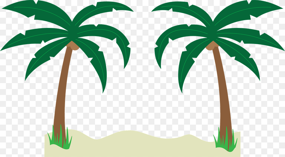 Palm Trees On The Beach Clipart, Woodland, Vegetation, Tree, Plant Free Png