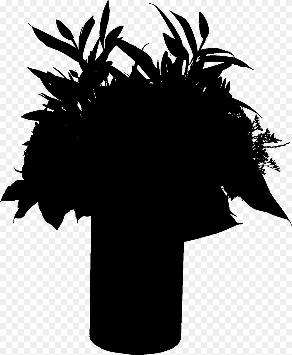 Palm Trees Silhouette Font Flower Leaf Silhouette, Gray Png