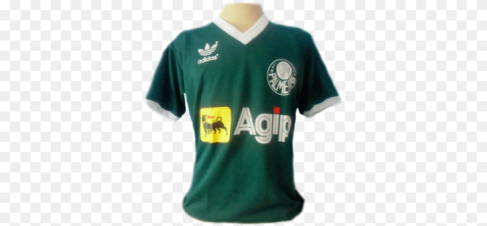 Palmeiras Home 1986 1987 Active Shirt, Clothing, T-shirt, Jersey Free Png