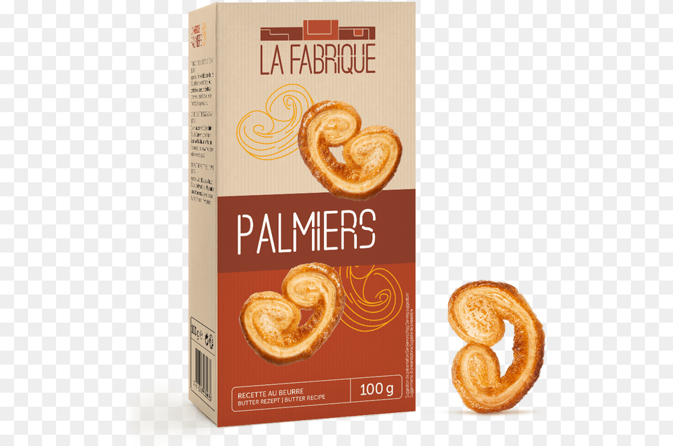 Palmiers Cover Elephant Ear Package Biscuit, Dessert, Food, Pastry, Bread Png Image