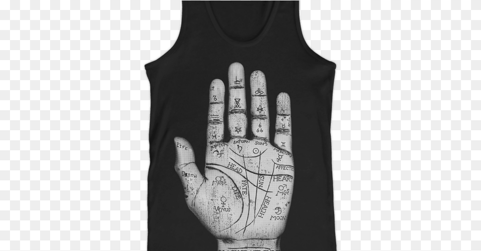 Palmistry Mensunisex Tank Top T Shirt, Body Part, Finger, Hand, Person Png