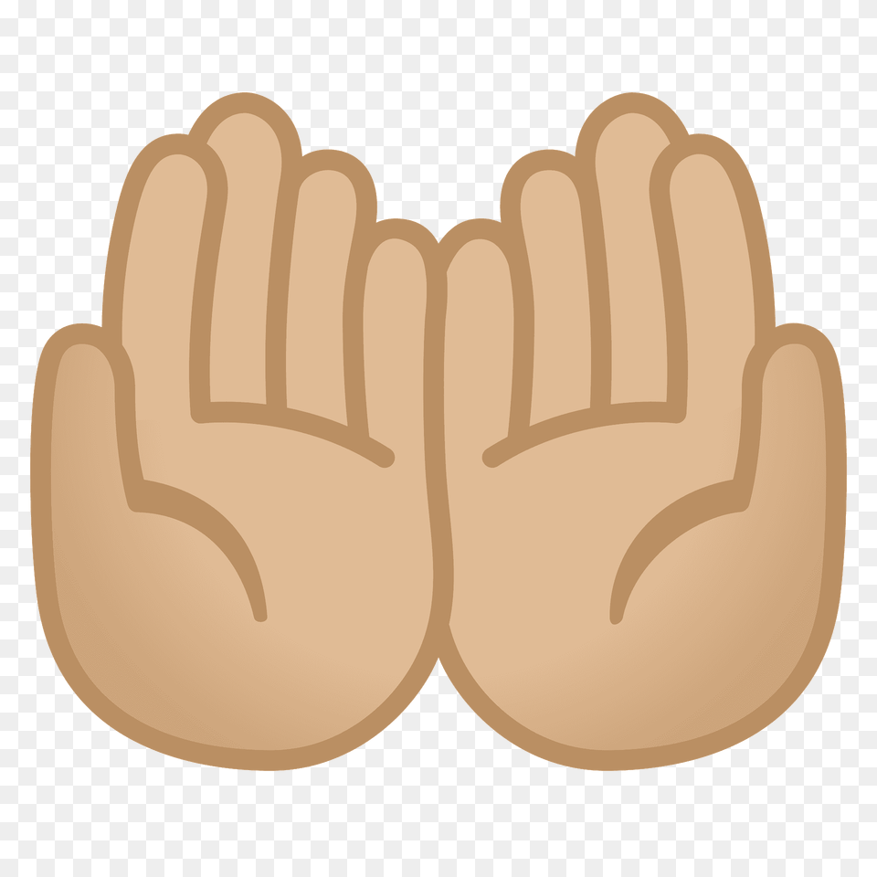 Palms Up Together Emoji Clipart, Person, Body Part, Hand, Food Png