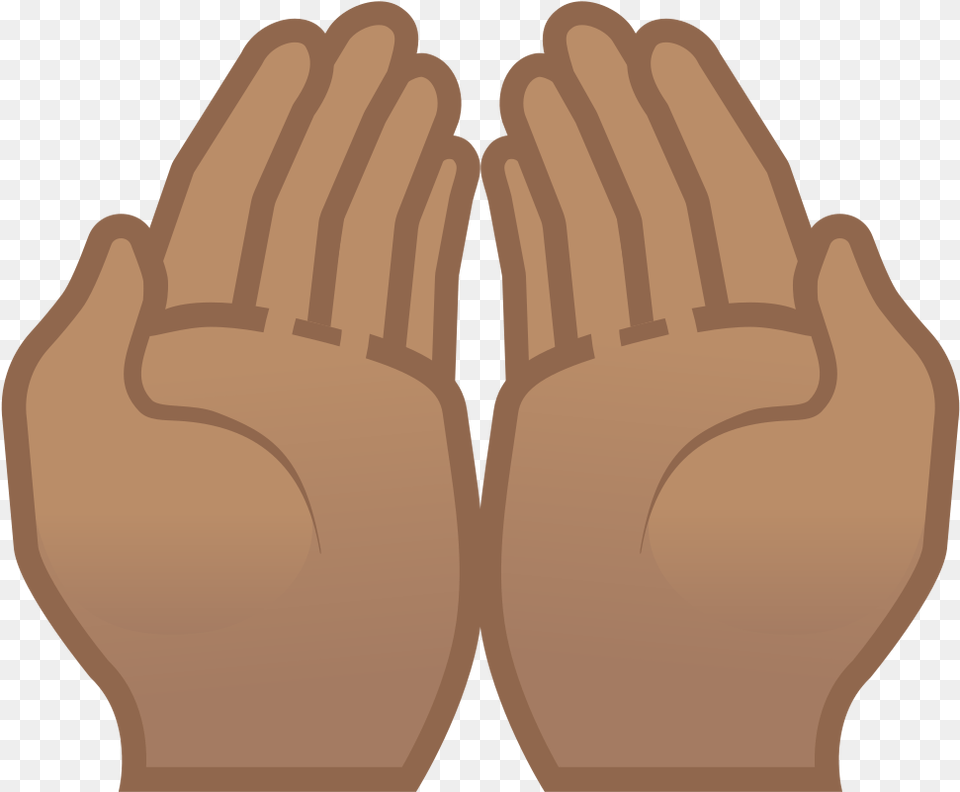 Palms Up Together Medium Skin Tone Icon Noto Emoji People Brown Cupped Hands, Body Part, Clothing, Glove, Hand Free Png