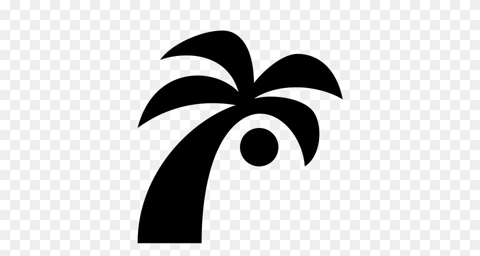 Palmtree Travel Tree Icon With And Vector Format For, Gray Free Transparent Png