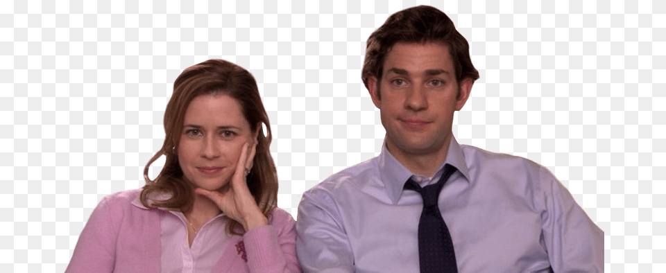 Pam Jim Theoffice Person People Funny Sticker By Dani Jim And Pam, Accessories, Tie, Clothing, Shirt Png Image