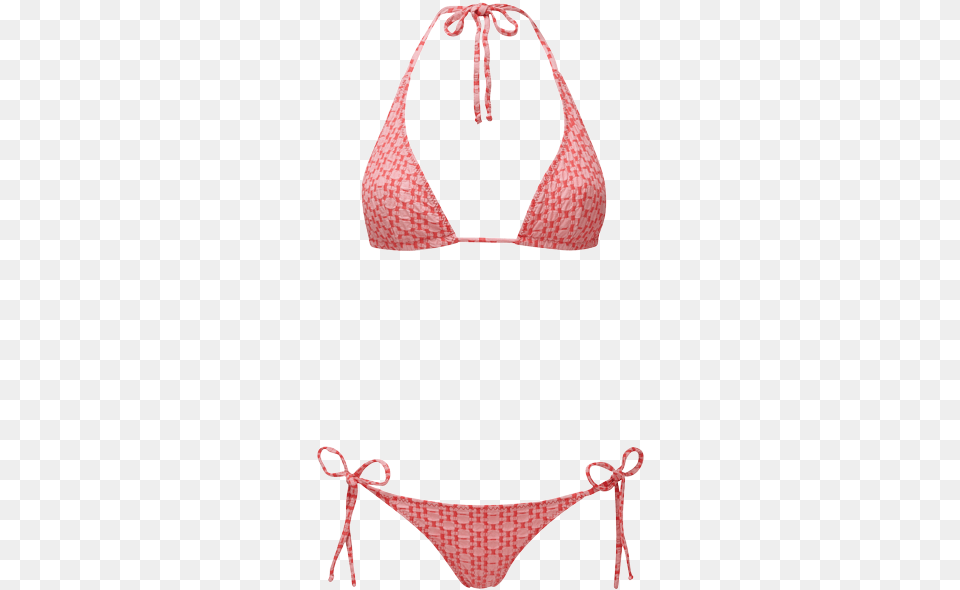Pamela Red Two Tone Seersucker String Bikini Bikini, Clothing, Swimwear Png