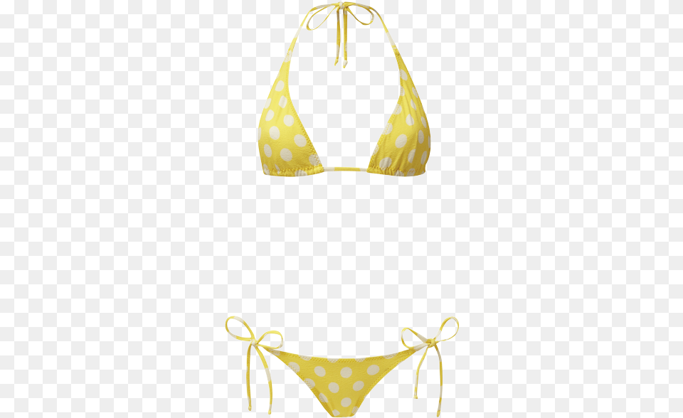 Pamela Yellow Polka Dot String Bikini Yellow Polka Dot Bikini, Clothing, Swimwear Free Png