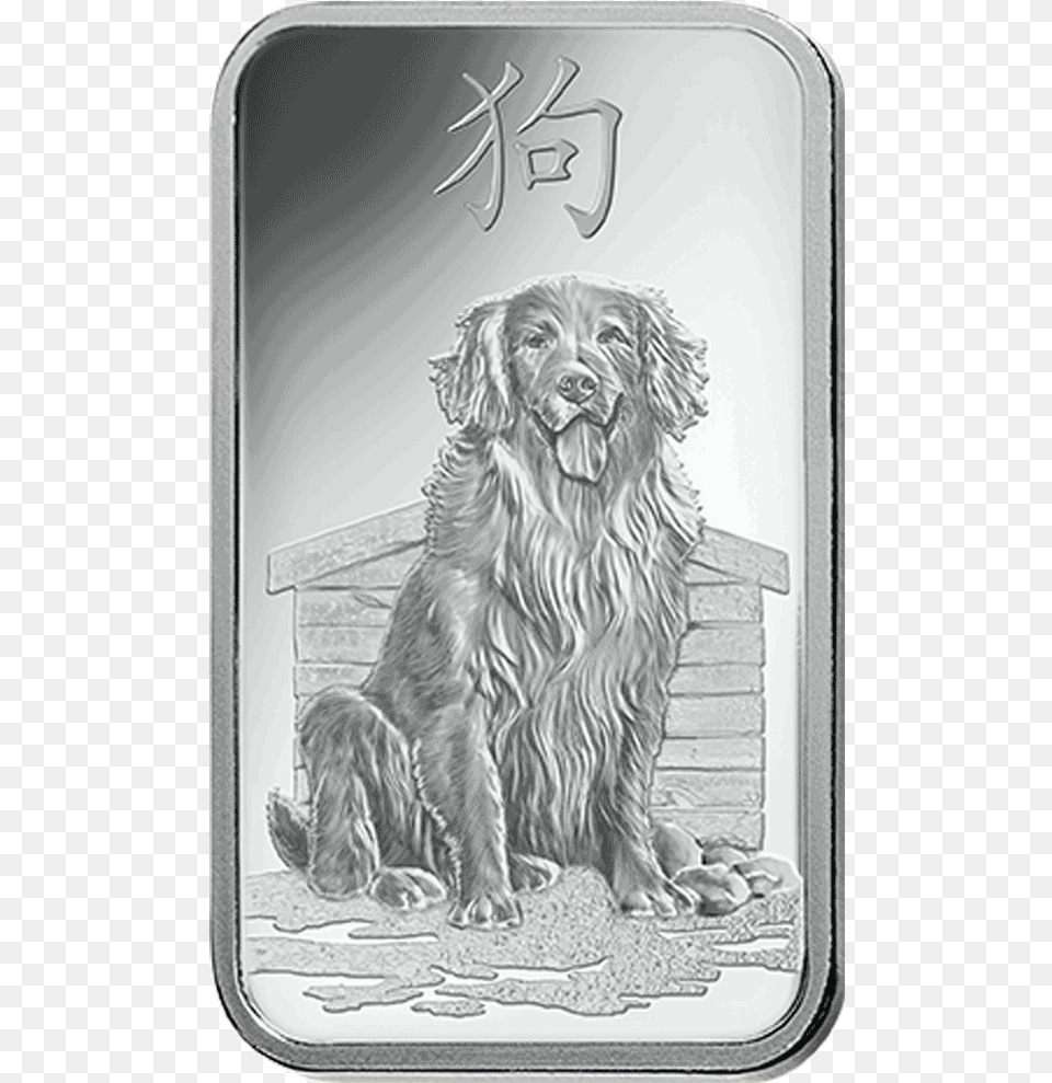 Pamp Suisse Lunar Dog 1oz Silver Bar Front Golden Dog Year 2018, Animal, Canine, Mammal, Pet Free Png Download