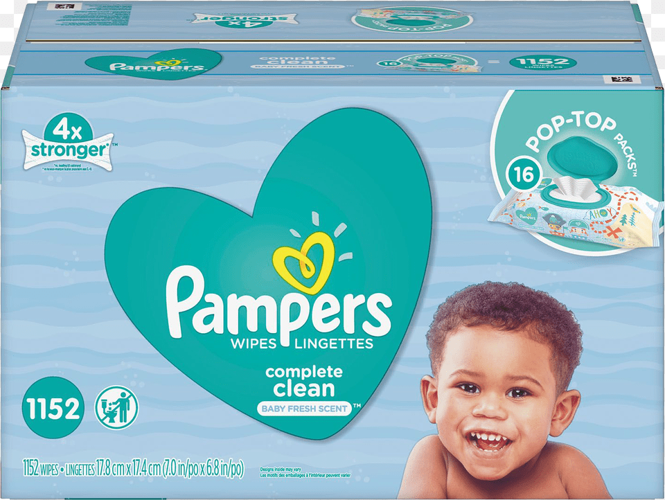 Pampers Complete Clean Wipes, Baby, Person, Face, Head Free Transparent Png