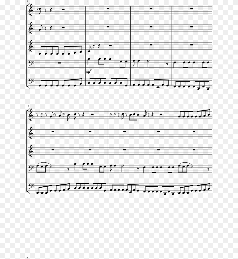 Pampw Non Stop Action Songs Medly Sheet Music Composed Music, Gray Png Image