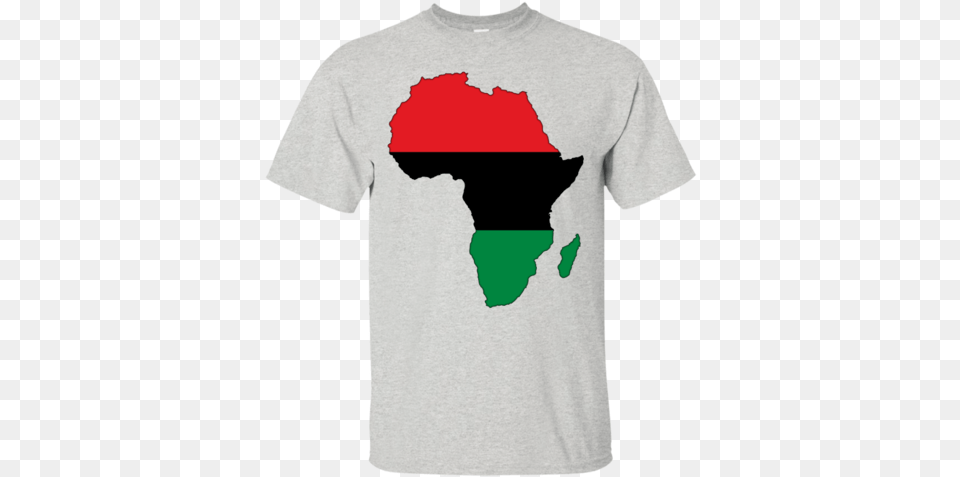 Pan Africa Flag And Continent Outline High Resolution Africa Map, Clothing, T-shirt, Stain Free Transparent Png