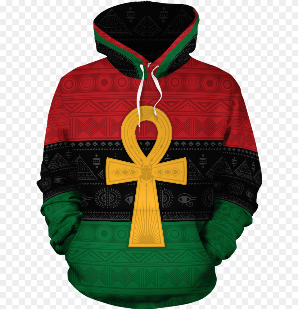 Pan African Ankh All Over Hoodieclass Jar Jar Binks Hoodie, Sweatshirt, Sweater, Knitwear, Jacket Free Transparent Png