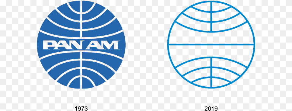 Pan American World Airlines Rebrand Logo Comparison Panam Airlines New Logo, Sphere Free Png