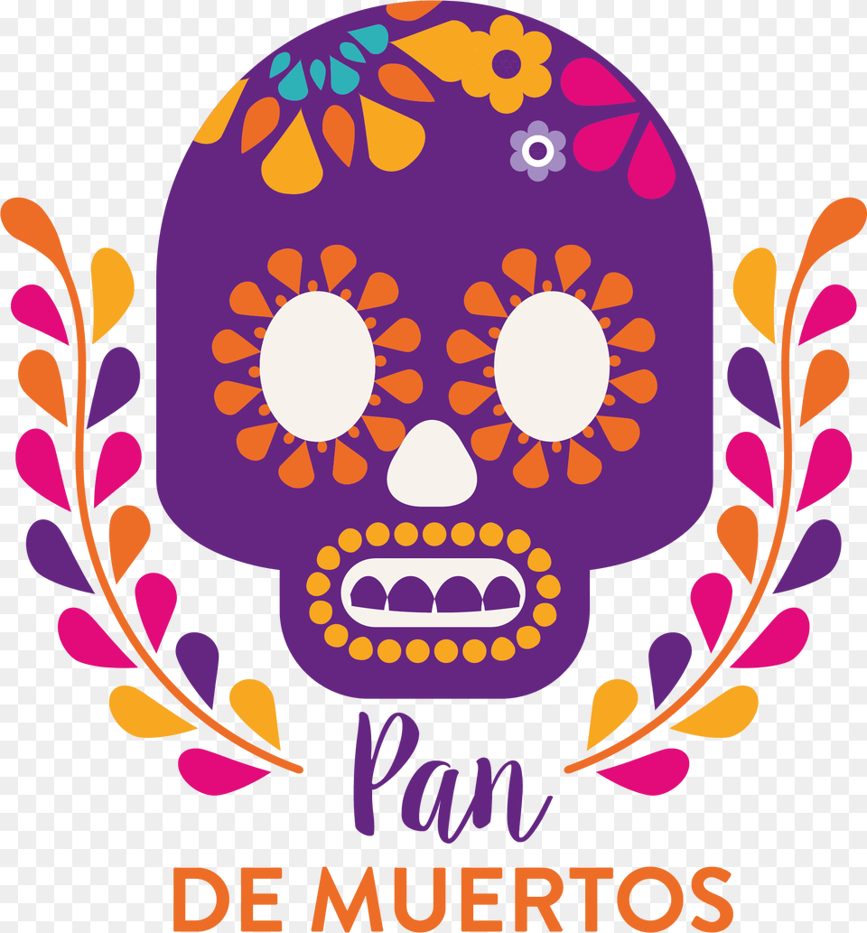 Pan De Muerto Clipart, Purple, Art, Graphics, Advertisement Png