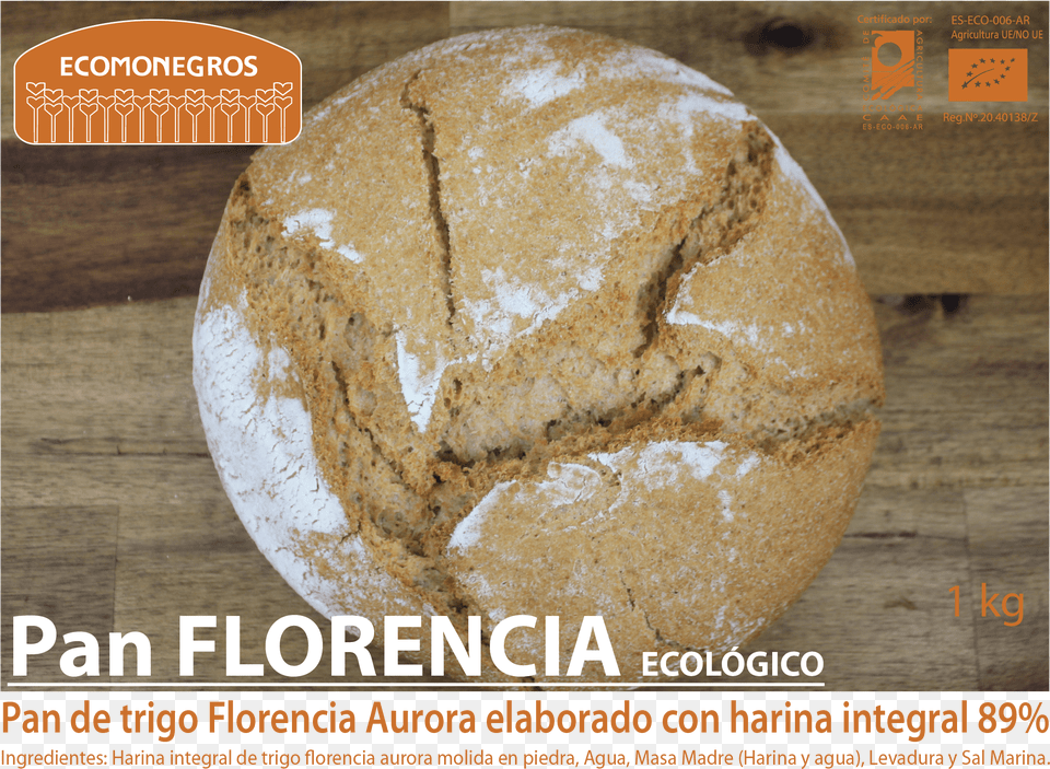 Pan De Trigo Florencia Aurora Ecolgico Sourdough, Bread, Food, Bun Free Transparent Png