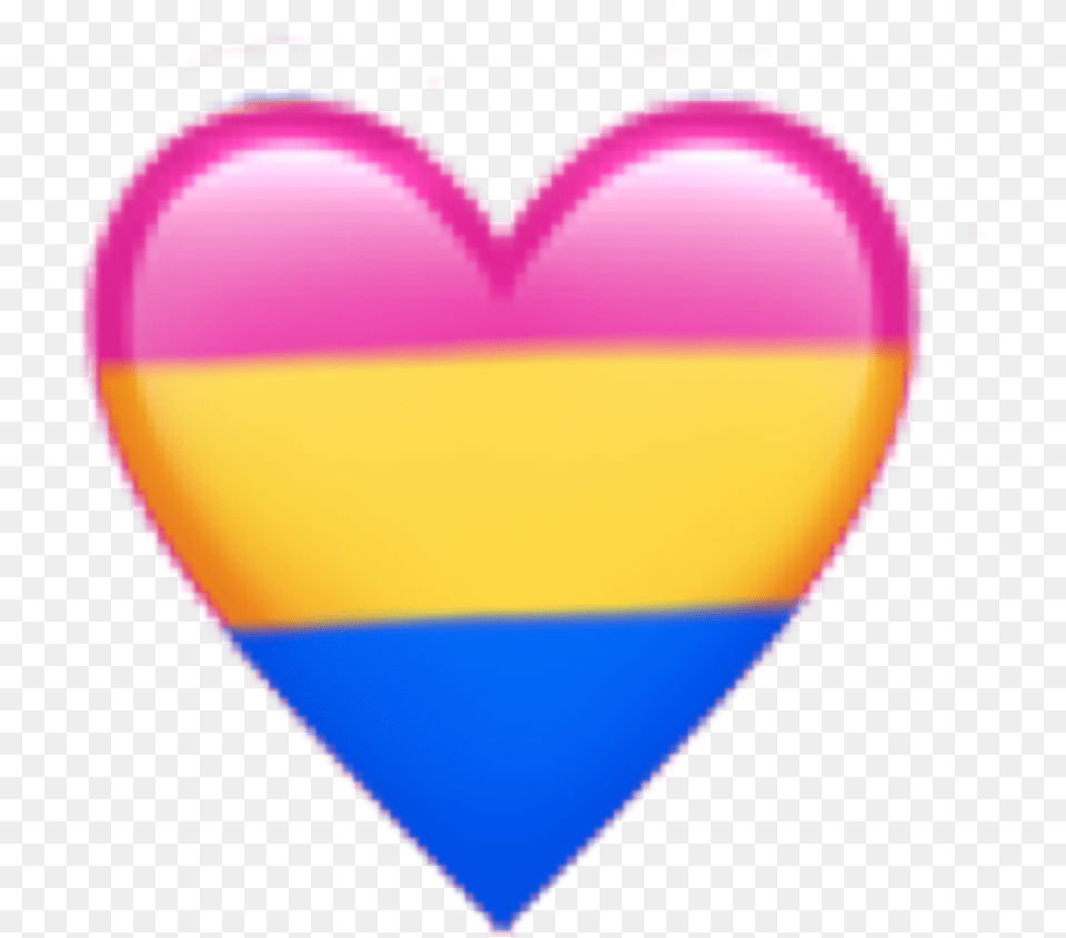 Pan Pansexual Panpride Blue Yellow Pink Heart Heart, Balloon, Face, Head, Person Png Image