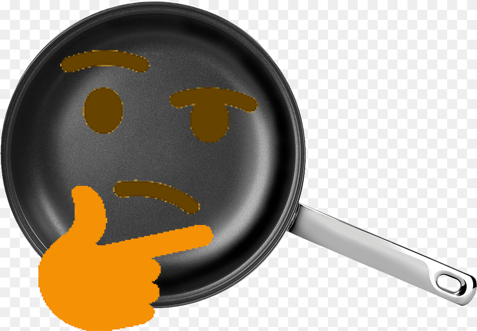 Pan Thinking Emoji Frying Pan, Cooking Pan, Cookware, Frying Pan Png