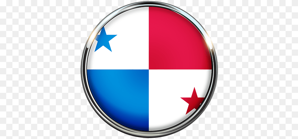 Panam Bandeira Crculo Pas Vermelho Panamanian Flag, Symbol, Disk, Logo Png Image