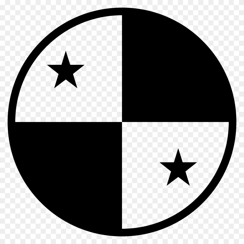Panama Flag Emoji Clipart, Star Symbol, Symbol, Disk Free Transparent Png
