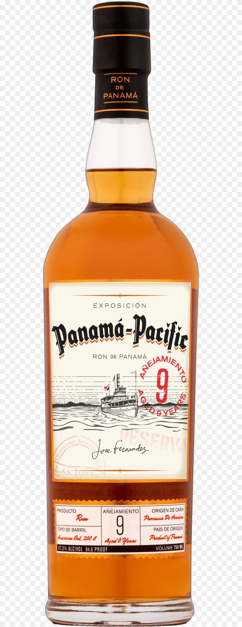 Panama Pacific Dark Rum, Alcohol, Beverage, Liquor, Whisky Png