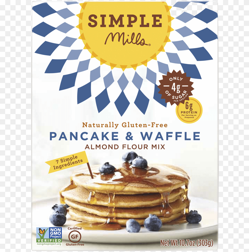 Pancake Amp Waffle Mix Simple Mills Pancake And Waffle Mix, Bread, Food, Advertisement, Poster Png