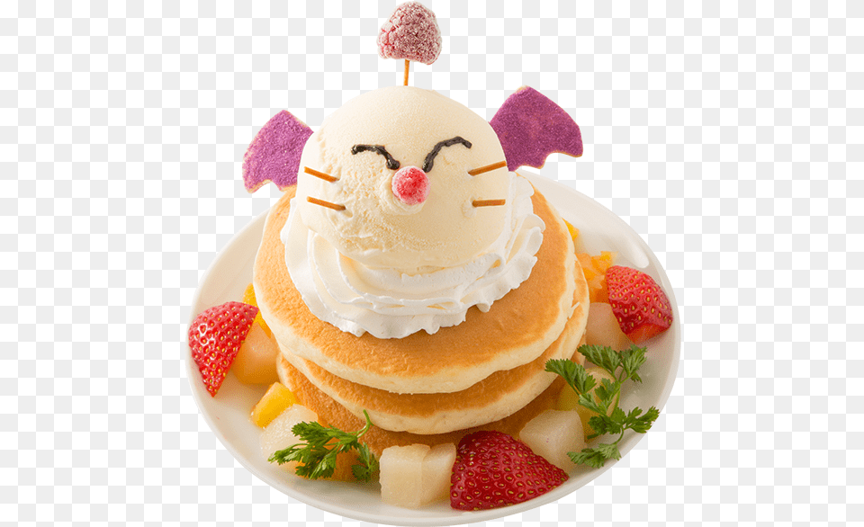 Pancake Image Moogle Pancakes, Cream, Dessert, Food, Ice Cream Free Png