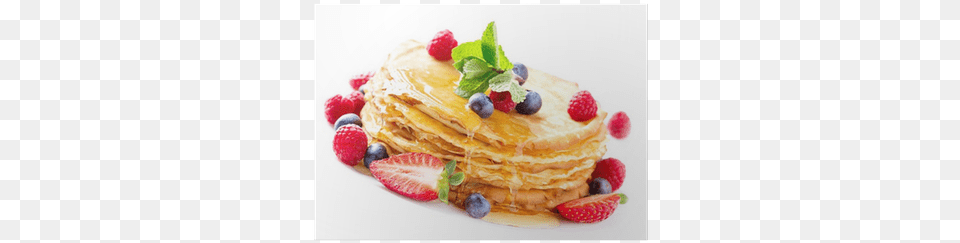 Pancake With Berries Pancake, Bread, Food, Berry, Plant Png