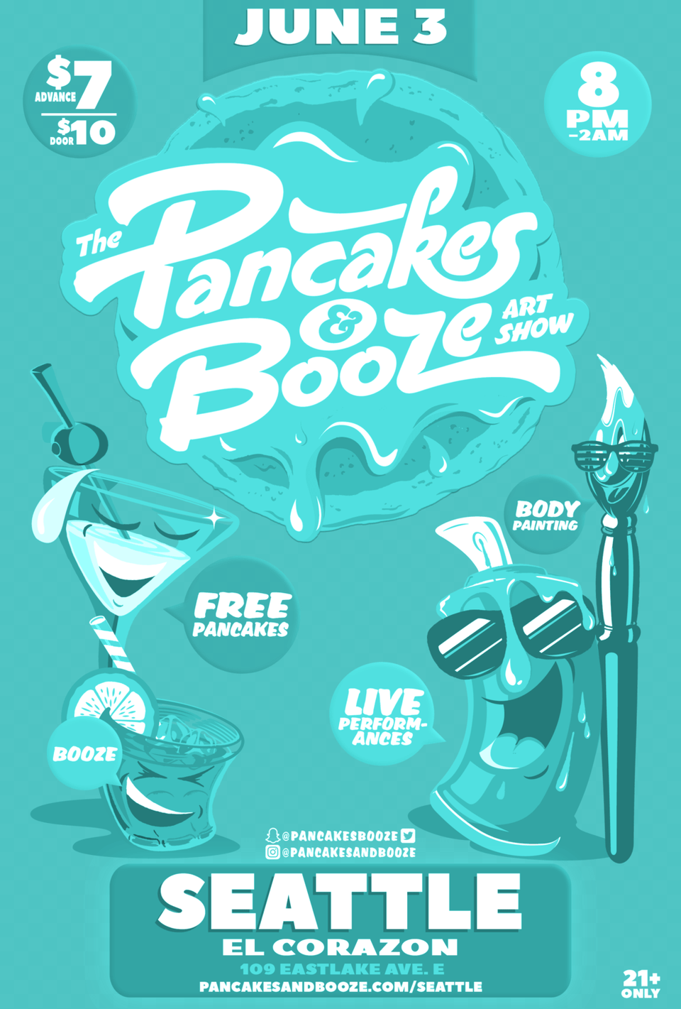 Pancakes Amp Booze Art Show The Funhouse, Advertisement, Poster Png