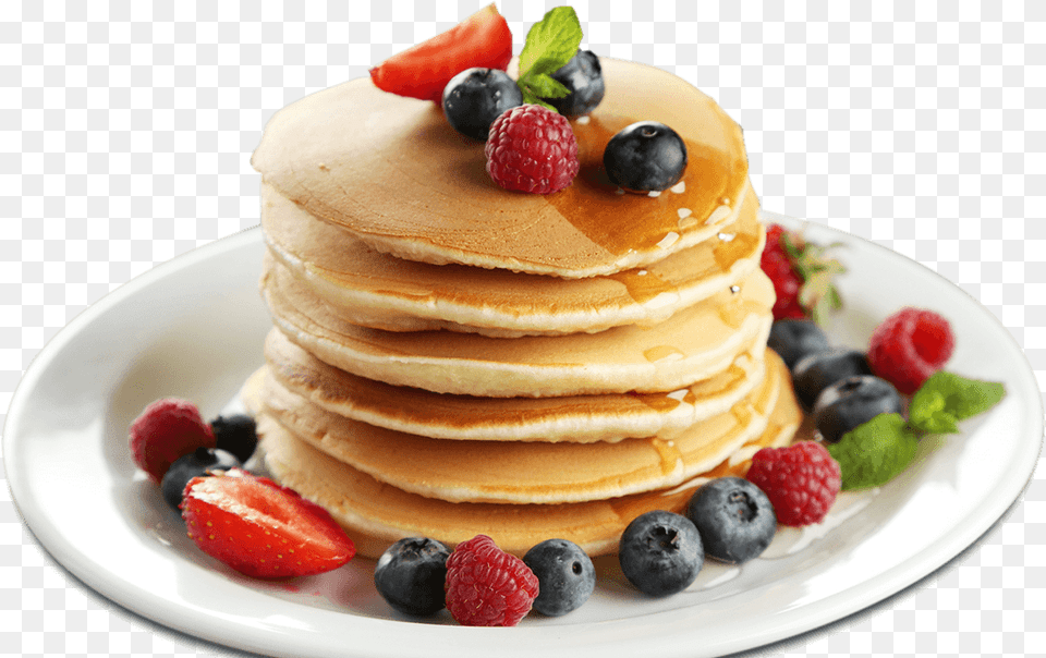 Pancakes Background, Bread, Food, Berry, Plant Free Png Download