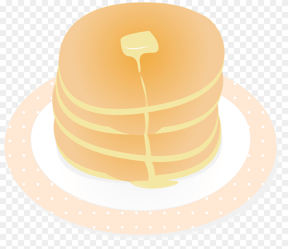 Pancakes On A Plate With Syrup Clipart, Bread, Food, Pancake, Birthday Cake Free Transparent Png