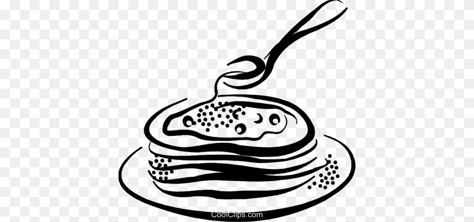 Pancakes Royalty Vector Clip Art Illustration, Cutlery, Spoon, Water Png Image