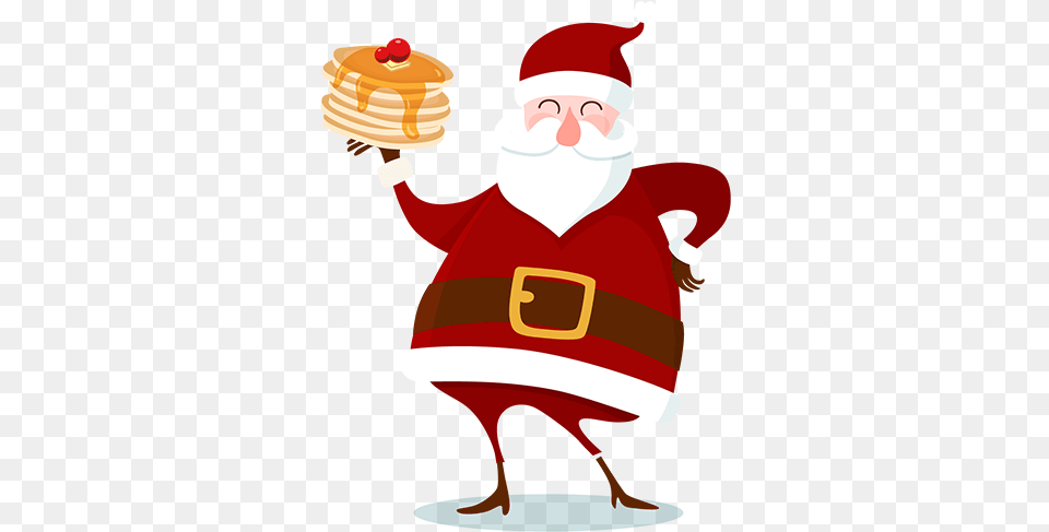 Pancakes With Santa Special Events Santa Claus With Pancakes Clipart, Elf, Baby, Person, Bread Free Png