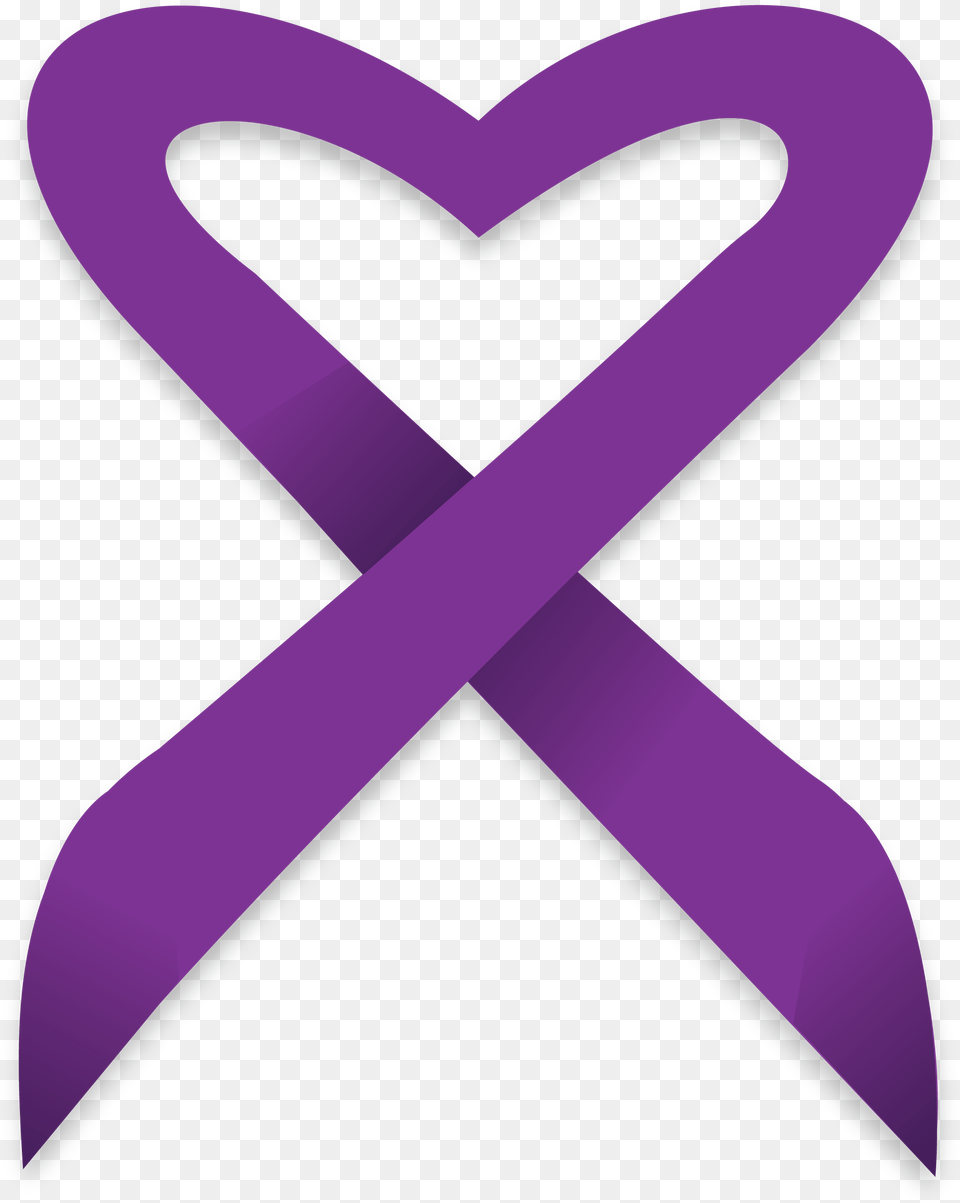 Pancreatic Cancer Ribbon Heart Pancreatic Cancer Ribbon, Purple, Symbol Free Png