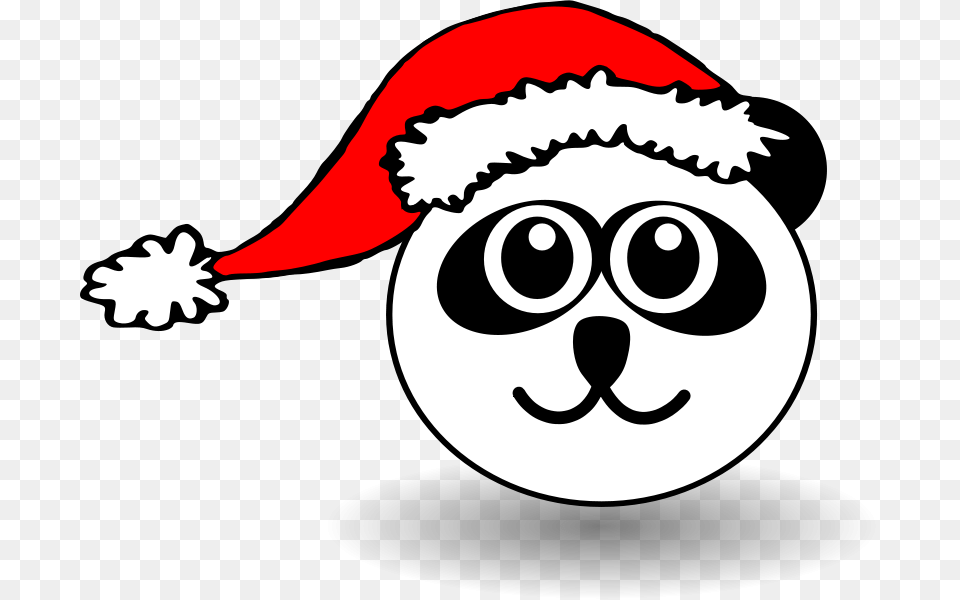 Panda 001 Head Cartoon With Santa Hat, Person, Pirate, Face Free Transparent Png