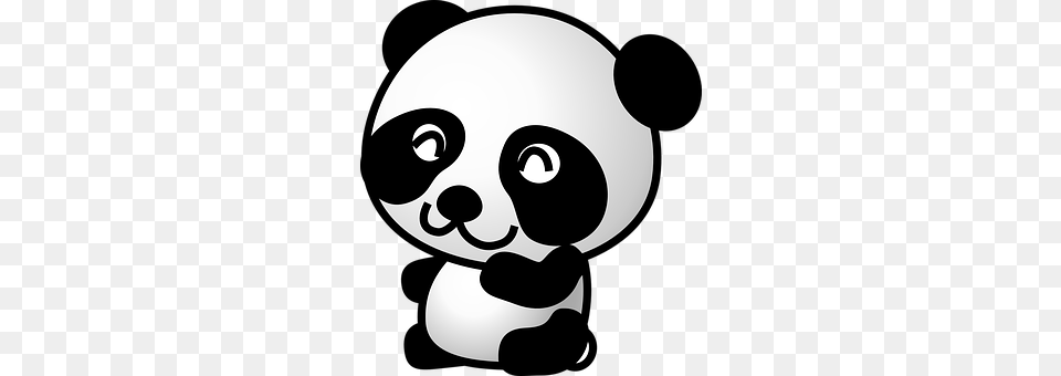 Panda Stencil, Baby, Person, Silhouette Free Png Download