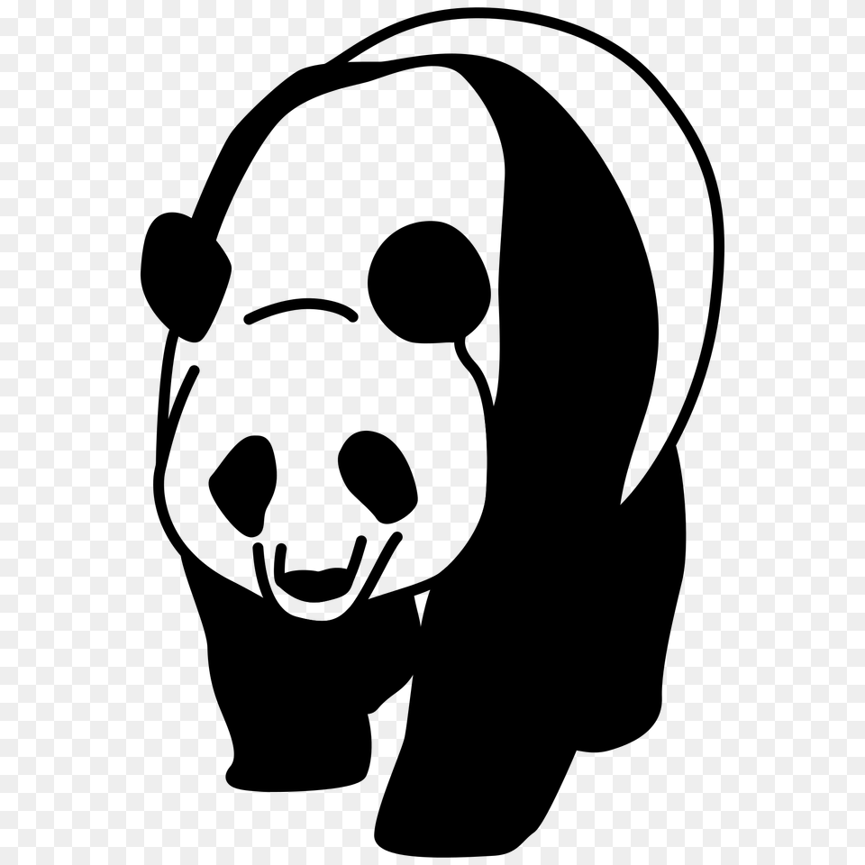 Panda, Gray Free Png Download