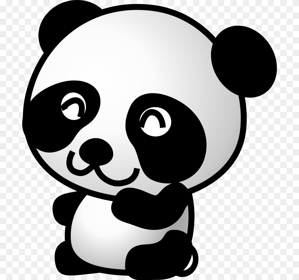 Panda, Stencil, Baby, Person Free Transparent Png