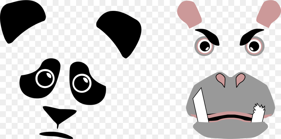 Panda Amp Hippo, Animal, Mammal, Rat, Rodent Png Image