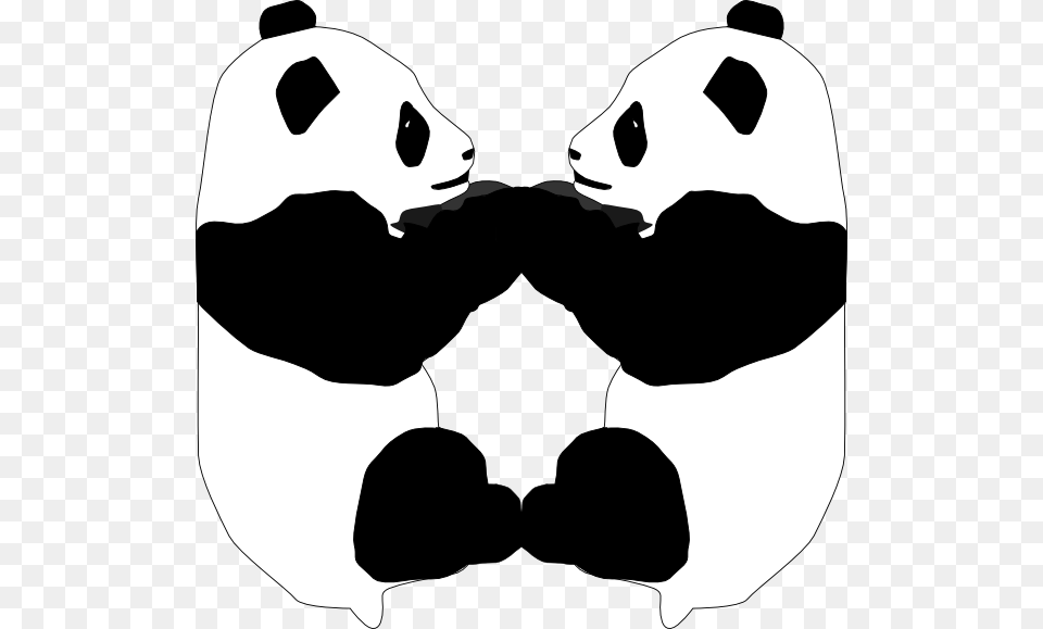 Panda Bear Clip Art, Stencil, Head, Person, Face Free Png Download