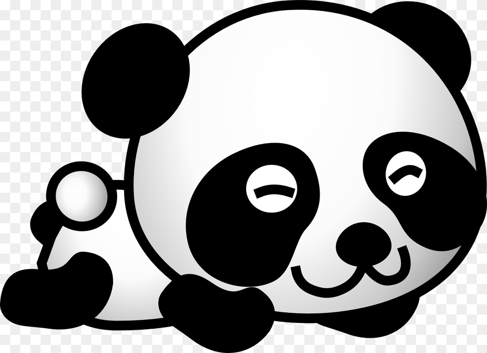 Panda Bear Cute Happy Young Animal Baby Dibujos De Pandas Para Colorear, Stencil, Device, Grass, Lawn Png