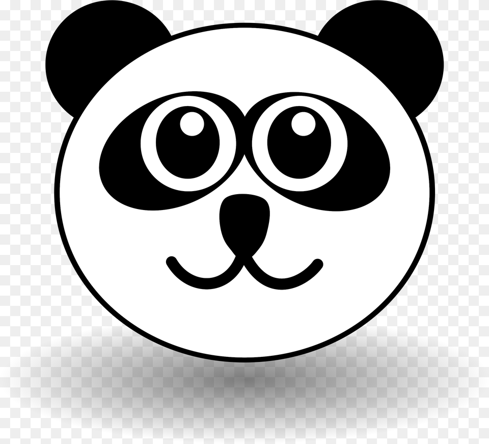 Panda Bear Face Clip Art, Stencil, Disk, Symbol Free Png
