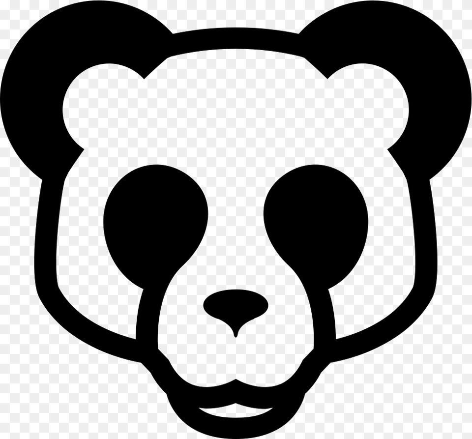 Panda Bear Face Front Comments Cara De Un Panda, Stencil, Clothing, Hardhat, Helmet Free Png Download