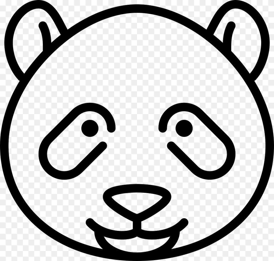 Panda Bear Head Black Chihuahua Icon, Stencil, Ammunition, Grenade, Weapon Free Transparent Png