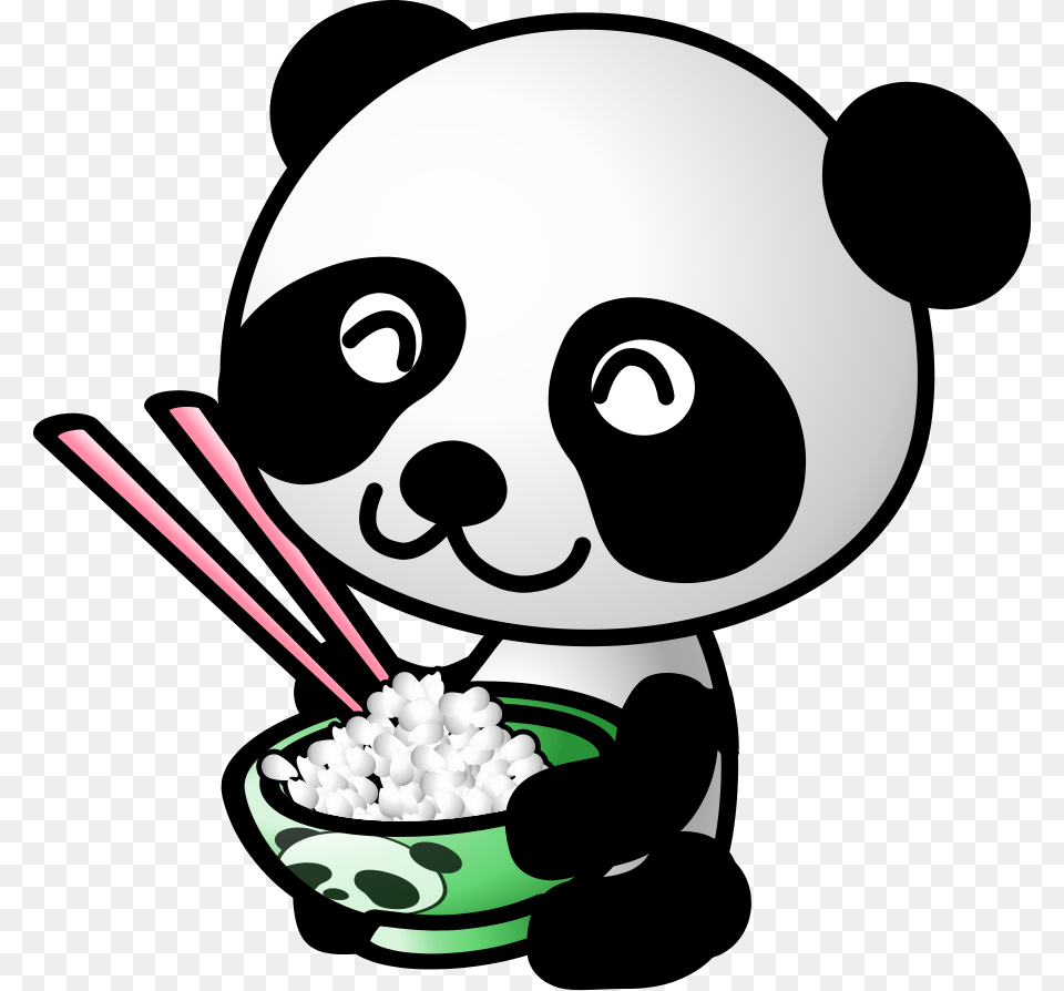 Panda Bear Line Art, Baby, Person, Food Free Png