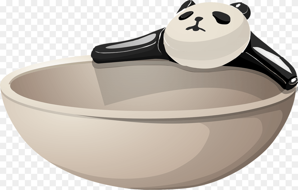 Panda Bowl Clipart, Hot Tub, Tub, Cooking Pan, Cookware Free Png Download