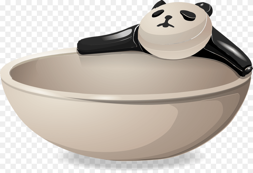 Panda Bowl Table Decor Clipart, Hot Tub, Tub Png Image